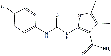 2-{[(4-chloroanilino)carbonyl]amino}-4,5-dimethylthiophene-3-carboxamide Structure