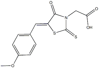 [5-(4-methoxybenzylidene)-4-oxo-2-thioxo-1,3-thiazolidin-3-yl]acetic acid 구조식 이미지