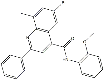 6-bromo-N-(2-methoxyphenyl)-8-methyl-2-phenyl-4-quinolinecarboxamide 구조식 이미지