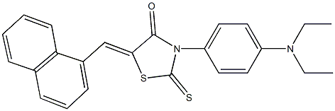 3-[4-(diethylamino)phenyl]-5-(1-naphthylmethylene)-2-thioxo-1,3-thiazolidin-4-one Structure