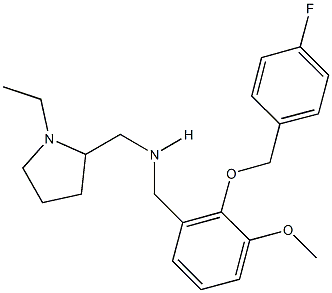 N-[(1-ethyl-2-pyrrolidinyl)methyl]-N-{2-[(4-fluorobenzyl)oxy]-3-methoxybenzyl}amine 구조식 이미지