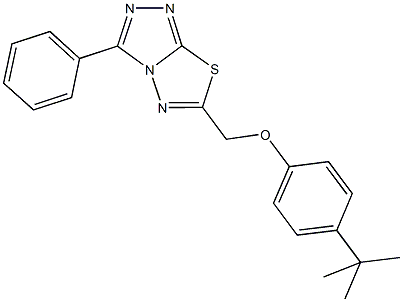4-tert-butylphenyl (3-phenyl[1,2,4]triazolo[3,4-b][1,3,4]thiadiazol-6-yl)methyl ether Structure
