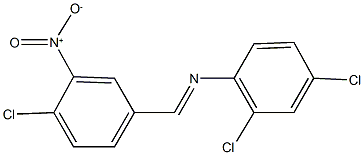 2,4-dichloro-N-(4-chloro-3-nitrobenzylidene)aniline 구조식 이미지