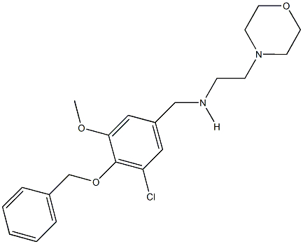 N-[4-(benzyloxy)-3-chloro-5-methoxybenzyl]-N-[2-(4-morpholinyl)ethyl]amine 구조식 이미지