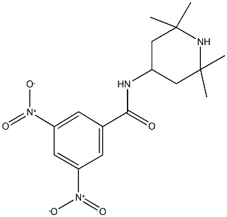 3,5-bisnitro-N-(2,2,6,6-tetramethyl-4-piperidinyl)benzamide 구조식 이미지