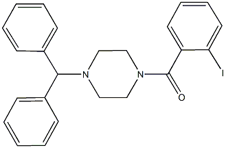 1-benzhydryl-4-(2-iodobenzoyl)piperazine 구조식 이미지