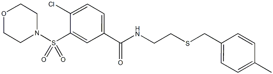 4-chloro-N-{2-[(4-methylbenzyl)sulfanyl]ethyl}-3-(4-morpholinylsulfonyl)benzamide Structure
