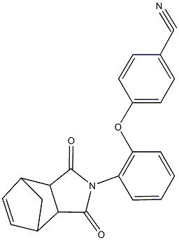 4-[2-(3,5-dioxo-4-azatricyclo[5.2.1.0~2,6~]dec-8-en-4-yl)phenoxy]benzonitrile 구조식 이미지