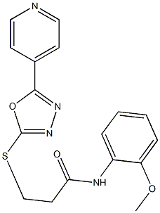 N-(2-methoxyphenyl)-3-{[5-(4-pyridinyl)-1,3,4-oxadiazol-2-yl]sulfanyl}propanamide Structure