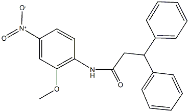 N-{4-nitro-2-methoxyphenyl}-3,3-diphenylpropanamide Structure