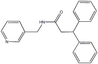 3,3-diphenyl-N-(3-pyridinylmethyl)propanamide Structure