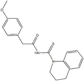 N-(3,4-dihydro-1(2H)-quinolinylcarbothioyl)-2-(4-methoxyphenyl)acetamide Structure