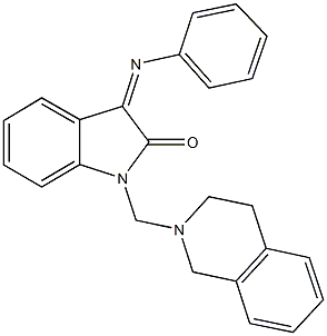 1-(3,4-dihydro-2(1H)-isoquinolinylmethyl)-3-(phenylimino)-1,3-dihydro-2H-indol-2-one 구조식 이미지