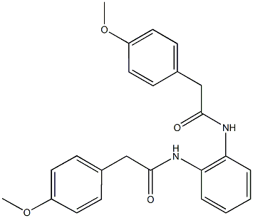 2-(4-methoxyphenyl)-N-(2-{[(4-methoxyphenyl)acetyl]amino}phenyl)acetamide 구조식 이미지