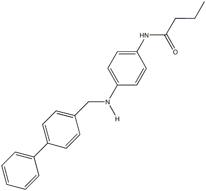 N-{4-[([1,1'-biphenyl]-4-ylmethyl)amino]phenyl}butanamide Structure