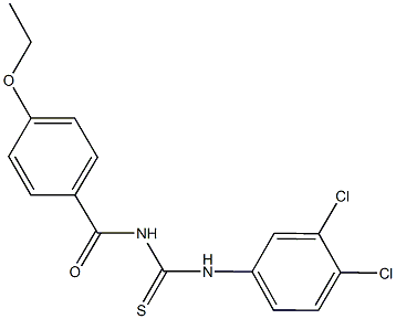 N-(3,4-dichlorophenyl)-N'-{[4-(ethyloxy)phenyl]carbonyl}thiourea 구조식 이미지