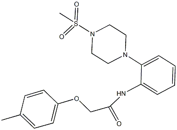 2-(4-methylphenoxy)-N-{2-[4-(methylsulfonyl)-1-piperazinyl]phenyl}acetamide 구조식 이미지