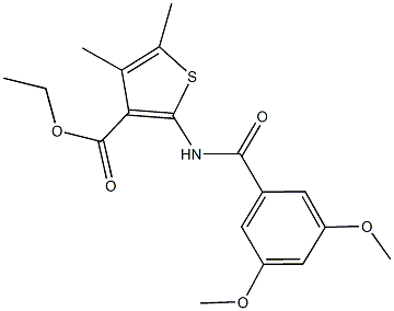 ethyl 2-[(3,5-dimethoxybenzoyl)amino]-4,5-dimethylthiophene-3-carboxylate 구조식 이미지