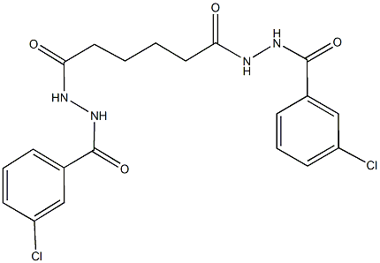 3-chloro-N'-{6-[2-(3-chlorobenzoyl)hydrazino]-6-oxohexanoyl}benzohydrazide 구조식 이미지