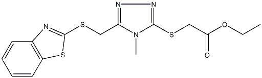 ethyl ({5-[(1,3-benzothiazol-2-ylsulfanyl)methyl]-4-methyl-4H-1,2,4-triazol-3-yl}sulfanyl)acetate 구조식 이미지