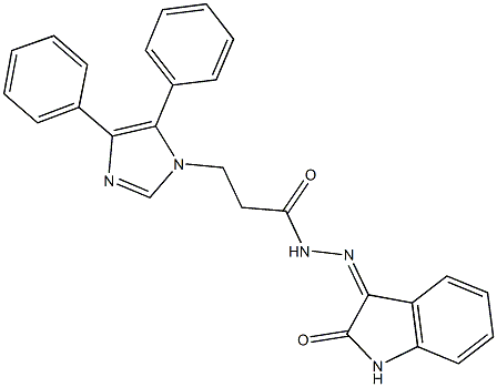 3-(4,5-diphenyl-1H-imidazol-1-yl)-N'-(2-oxo-1,2-dihydro-3H-indol-3-ylidene)propanohydrazide Structure