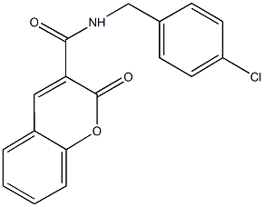 N-(4-chlorobenzyl)-2-oxo-2H-chromene-3-carboxamide 구조식 이미지