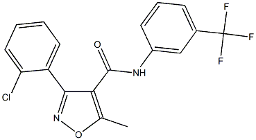 3-(2-chlorophenyl)-5-methyl-N-[3-(trifluoromethyl)phenyl]-4-isoxazolecarboxamide Structure