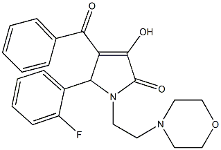 4-benzoyl-5-(2-fluorophenyl)-3-hydroxy-1-(2-morpholin-4-ylethyl)-1,5-dihydro-2H-pyrrol-2-one 구조식 이미지