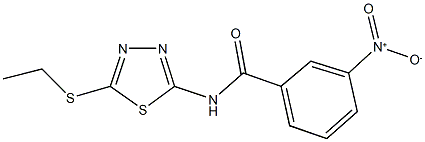 N-[5-(ethylsulfanyl)-1,3,4-thiadiazol-2-yl]-3-nitrobenzamide 구조식 이미지