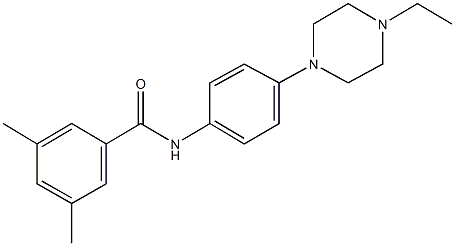 N-[4-(4-ethyl-1-piperazinyl)phenyl]-3,5-dimethylbenzamide 구조식 이미지