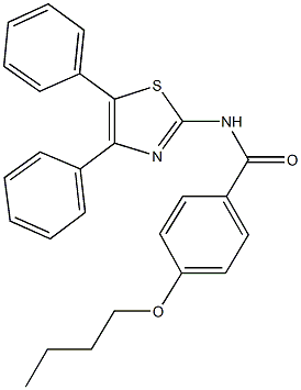 4-butoxy-N-(4,5-diphenyl-1,3-thiazol-2-yl)benzamide 구조식 이미지