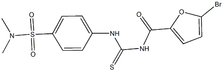 4-({[(5-bromo-2-furoyl)amino]carbothioyl}amino)-N,N-dimethylbenzenesulfonamide 구조식 이미지