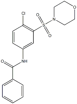 N-[4-chloro-3-(4-morpholinylsulfonyl)phenyl]benzamide 구조식 이미지