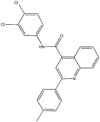 N-(3,4-dichlorophenyl)-2-(4-methylphenyl)-4-quinolinecarboxamide Structure