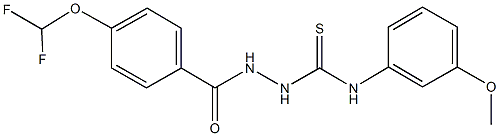 2-[4-(difluoromethoxy)benzoyl]-N-(3-methoxyphenyl)hydrazinecarbothioamide Structure