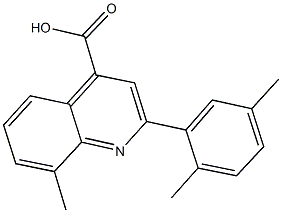 2-(2,5-dimethylphenyl)-8-methyl-4-quinolinecarboxylic acid 구조식 이미지