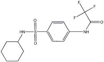 N-{4-[(cyclohexylamino)sulfonyl]phenyl}-2,2,2-trifluoroacetamide 구조식 이미지