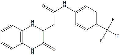 2-(3-oxo-1,2,3,4-tetrahydro-2-quinoxalinyl)-N-[4-(trifluoromethyl)phenyl]acetamide 구조식 이미지