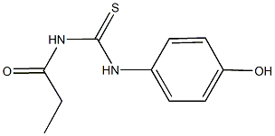 N-(4-hydroxyphenyl)-N'-propionylthiourea Structure