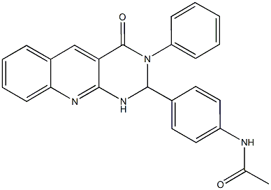 N-[4-(4-oxo-3-phenyl-1,2,3,4-tetrahydropyrimido[4,5-b]quinolin-2-yl)phenyl]acetamide Structure