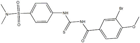 4-({[(3-bromo-4-methoxybenzoyl)amino]carbothioyl}amino)-N,N-dimethylbenzenesulfonamide 구조식 이미지