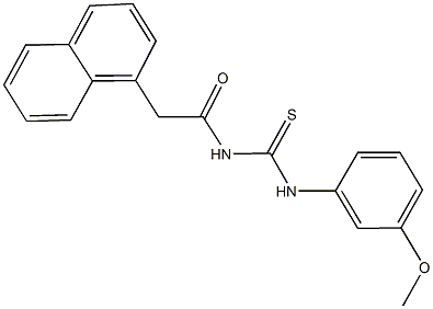 N-(3-methoxyphenyl)-N'-(1-naphthylacetyl)thiourea Structure