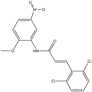3-(2,6-dichlorophenyl)-N-{5-nitro-2-methoxyphenyl}acrylamide 구조식 이미지