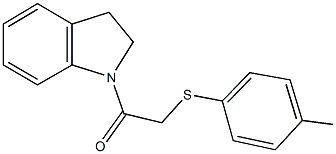 1-{[(4-methylphenyl)sulfanyl]acetyl}indoline 구조식 이미지
