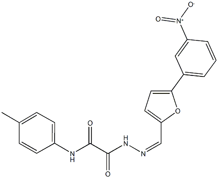 2-{2-[(5-{3-nitrophenyl}-2-furyl)methylene]hydrazino}-N-(4-methylphenyl)-2-oxoacetamide Structure