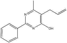 5-allyl-6-methyl-2-phenyl-4-pyrimidinol Structure