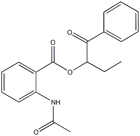 1-benzoylpropyl 2-(acetylamino)benzoate Structure