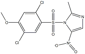 1-[(2,5-dichloro-4-methoxyphenyl)sulfonyl]-5-nitro-2-methyl-1H-imidazole 구조식 이미지