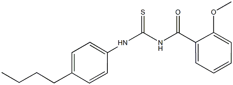 N-(4-butylphenyl)-N'-(2-methoxybenzoyl)thiourea 구조식 이미지