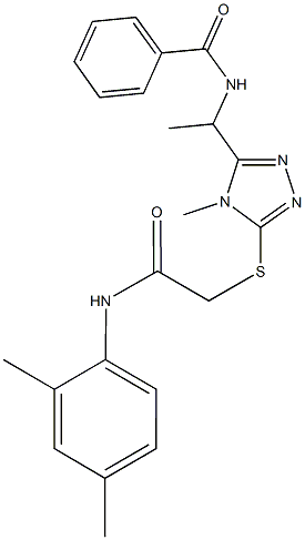 N-[1-(5-{[2-(2,4-dimethylanilino)-2-oxoethyl]sulfanyl}-4-methyl-4H-1,2,4-triazol-3-yl)ethyl]benzamide Structure